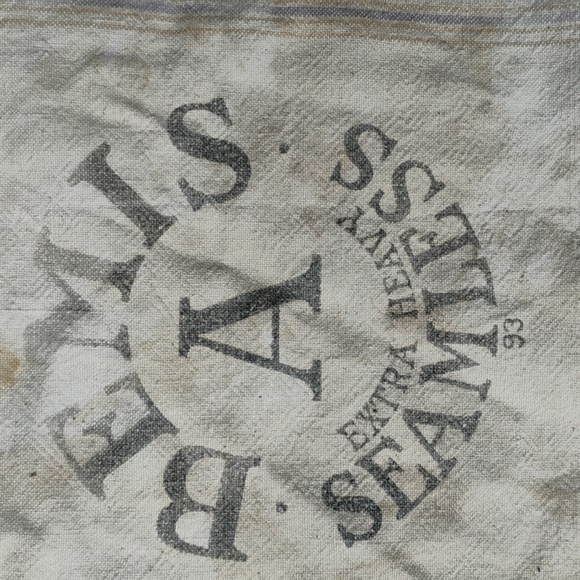 π₯ VINTAGE Potato BURLAP SACK AMERICAN FLIGHT HUGE 100 LB BAG VNVC - Picture 4 of 16